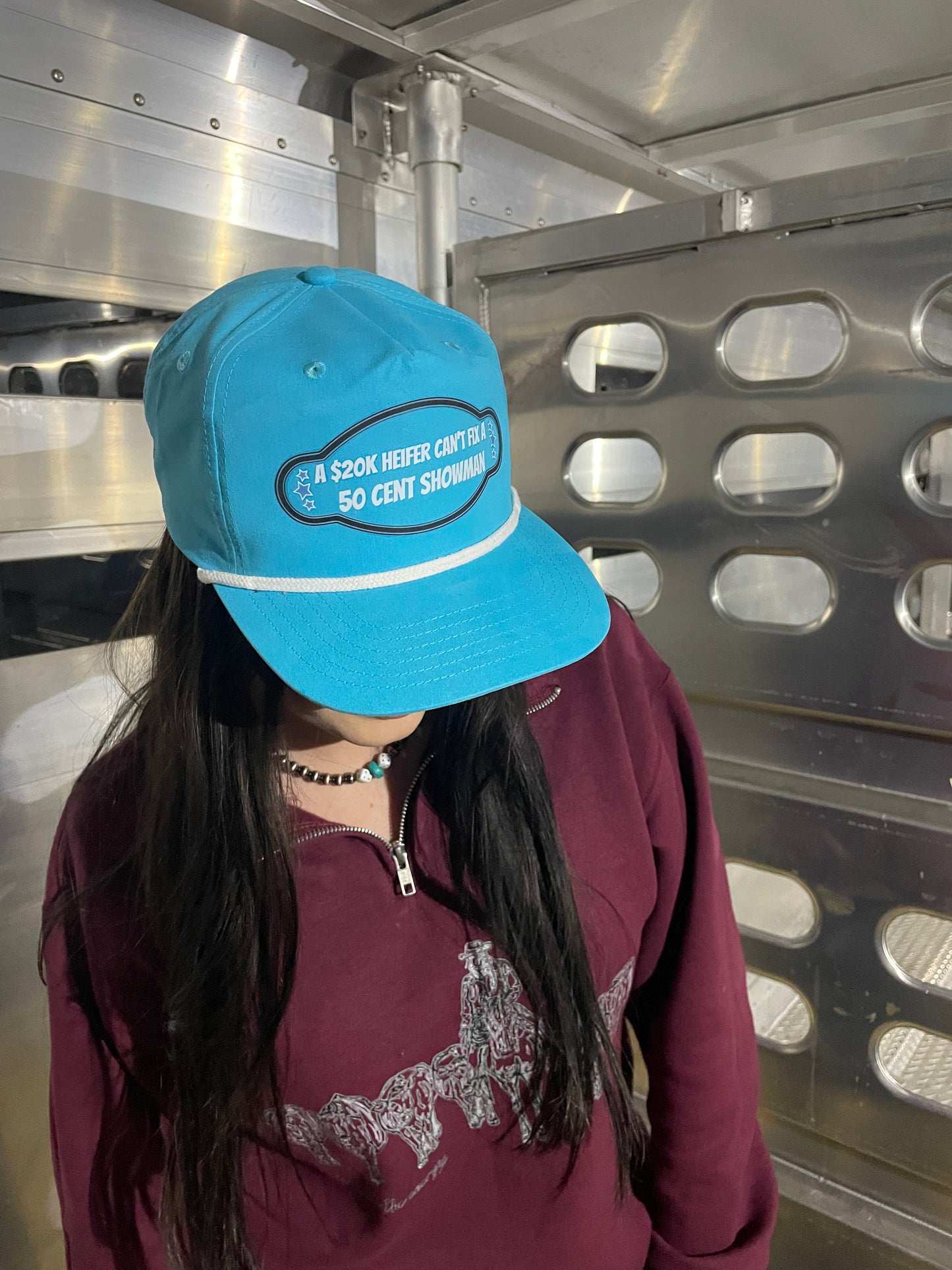 Turquoise Showman Cap